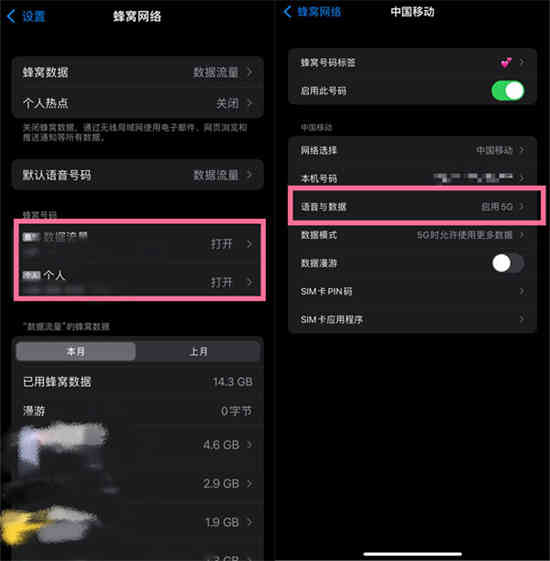 ios14.1怎么设置5g