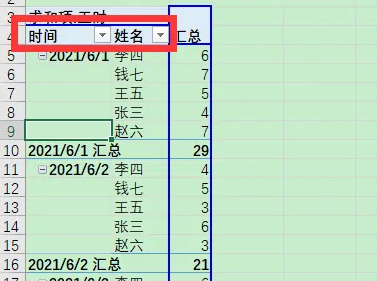 excel数据透视表2个行标签并排教程