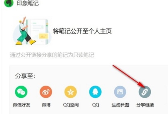 印象笔记分享到朋友圈